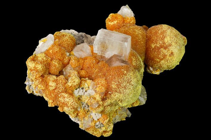 Orpiment with Barite Crystals - Peru #169068